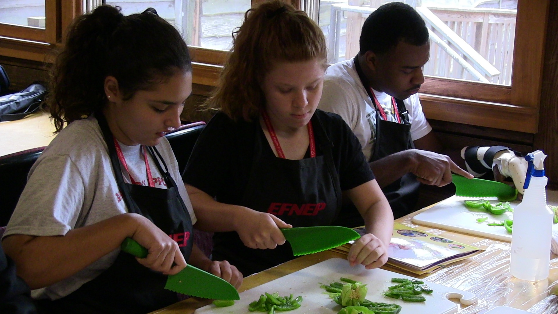 teenagers working on projects