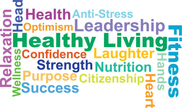 Healthy Living word cloud