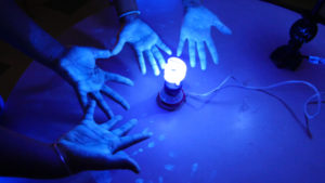 UV light on hands