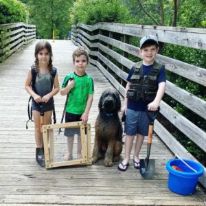 Kids ready for camping