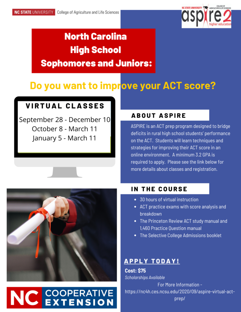 ASPIRE Virtual ACT Prep NC State Extension