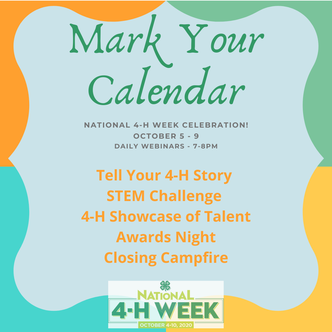 National 4-H Week Save the Date Image