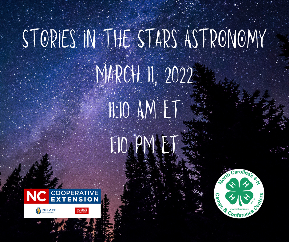 4-H Stories in the Stars Astronomy event poster