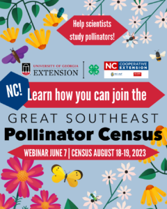 Great Southeast Pollinator Census Webinar Poster