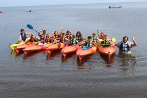 kayaking group on Bull's Bay