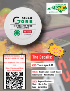 Dinah Gore 4-H Healthy Food Competition Marketing Flyer